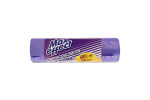 Пакеты для мусора с ручками 60л Max effect 20шт