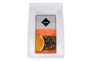 Чай зелений байховий китайський листовий Mango green tea RIOBA м/у 250г