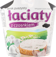 Крем-сир збитий з часником 58% 150г стакан Laciaty