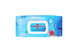 Салфетки влажные с D-пантенолом Antibacterial Naturelle 120шт