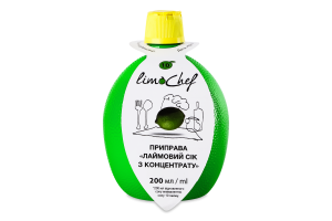 Сок лайма из концентрата LimoChef Eurofood п/бут 200мл