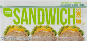 Smart Sense Sandwich Bags - 100 CT