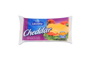 Сир плавлений 36.2% скибочки Чеддер Lactima м/у 36x16.67г