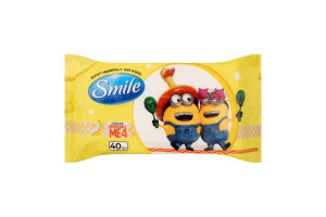 Серветки вологі Ліцензійні герої Smile 40шт