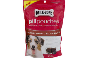 Milk-Bone Dog Treat Pill Pouches Hickory Smoked Bacon - 25 CT