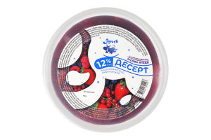 Десерт сметанний 12% молоковмісний з наповнювачем Лісова ягода Зорька п/у 0.4кг