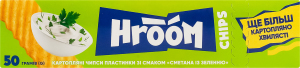 Чипси картопляні пластинки Сметана із зеленню Hroom к/у 50г