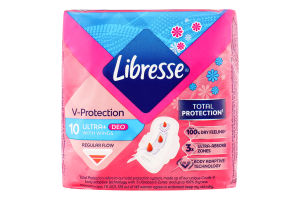 Прокладки гигиенические Ultra Deo Freshness&Protection Libresse 10шт