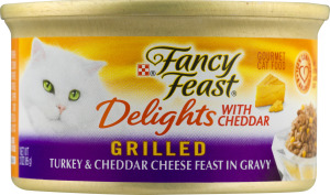 Fancy Feast Delights Grilled Gourmet Cat Food Turkey & Cheddar Cheese Feast In Gravy