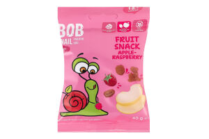 Снек фруктовий для дітей від 12міс Apple-raspberry Baby Bob Snail м/у 40г