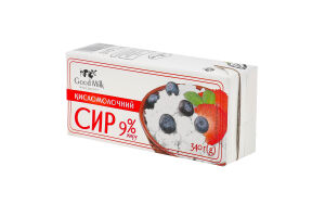Сир кисломолочний 9% Good Milk т/п 340г
