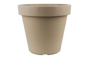 Горщик д/квітів бежевий пластик 30см