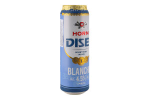 Пиво 568мл 4.5% світле нефільтроване пастеризоване ароматизоване Blanche Horn Disel з/б