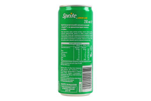 Напій безалкогольний сильногазований на ароматизаторах лимона та лайма Sprite з/б 250мл