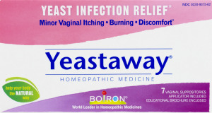 Yeastaway Homeopathic Medicine Vaginal Suppositories - 7 CT