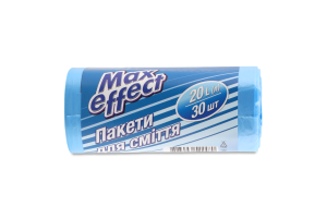 Пакети д/сміття сині 20л 45*50см 30шт Max effect