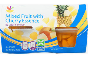Ahold Mixed Fruit with Cherry Essence in Light Syrup - 4 CT