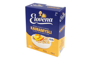 Мюслі вівсяні цільнозернові з ананасом, папаєю та манго Elovena к/у 550г