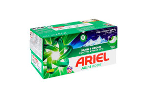 Засіб миючий рідкий синтетичний в капсулах Гірське джерело Allin1 Pods Ariel 30х19.1г