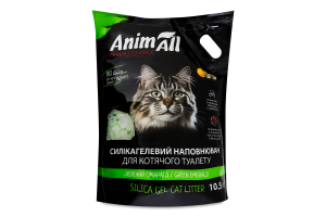 Наполнитель для кошачьего туалета силикагелевый Зеленый изумруд AnimАll 10.5л
