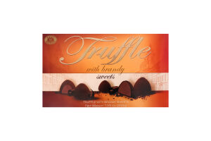 Конфеты Трюфель с коньяком Бісквіт Шоколад к/у 200г