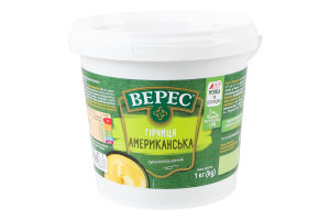 Гірчиця оригінальна нестерилізована Американська Верес відро 1кг