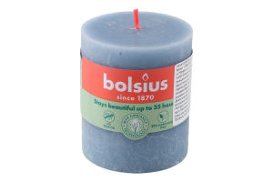 Свеча голубая 8х6.8см №103668780357 Bolsius 1шт