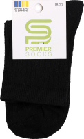 Шкарпетки Premier socks Економ вис рубч чор р18-20