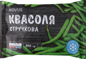 Квасоля стручкова швидкозаморожена різана Novus м/у 400г
