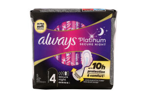 Прокладки гигиенические ароматизированные Secure Night Platinum Ultra Always 5шт