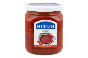 Фасоль красная в аджичном соусе Лобио Ніжин с/б 470г