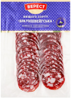 Ковбаса Брауншвейгська с/к в/г нарізка 75г в/у Верест
