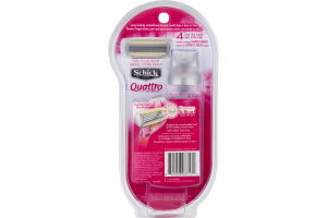 Schick Quattro For Women Razor Papaya & Pearl Complex - 2 CT
