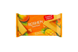 Вафлі зі смаком манго-маракуя Wafers Roshen м/у 216г