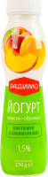 Йогурт 1.5% с пробиотиками Персик-абрикос Лактоиммун РадиМо п/бут 270г