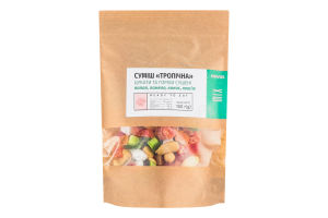 Суміш цукатів та горіхів сушених Тропічна Novus д/п 100г