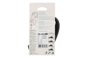 Повідець-рулетка для собак чорний 3м ХS №380-4026 Мілітарі WauDog 1шт