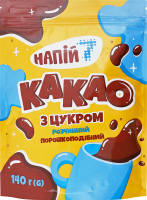 Какао-напиток растворимый порошкообразный с сахаром 7 д/п 140г