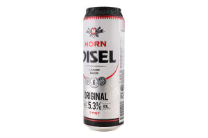Пиво 0.568л 5.3% світле фільтроване пастеризоване Original Horn Disel з/б