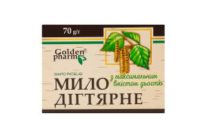 Мыло туалетное Дегтярное Golden pharm 70г