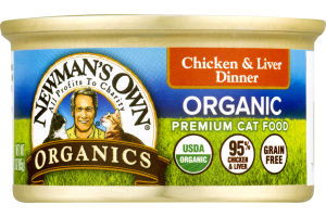 Newman's Own Organics Chicken & Liver Dinner Organic Premium Cat Food