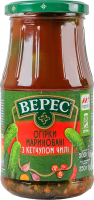 Огурцы маринованные стерилизованные с кетчупом чили Верес с/б 500г
