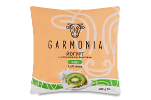 Йогурт 1.6% с наполнителем фруктовым Киви Garmonia м/у 400г