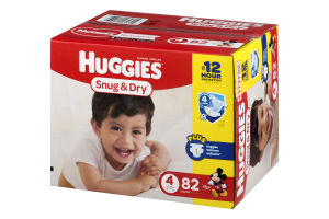Huggies Snug & Dry Diapers Size 4 - 82 CT