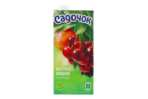 Нектар осветленный пастеризованный Яблоко-вишня Садочок т/п 950мл