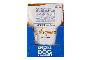 Корм влажный для взрослых собак средних пород Кусочки из мяса дичи Excellence Special dog Monge д/п 100г