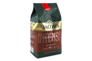 Кава натуральна смажена в зернах Intenso Cafe crema Jacobs м/у 1кг
