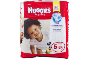 Huggies Snug & Dry Diapers Jumbo Pack 5 Over 27 lb - 27 CT