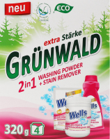 Порошок пральний 2в1 універсальний безфосфатний 320г Grunwald