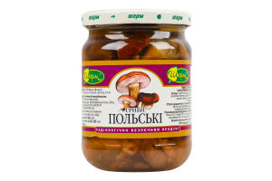 Гриби Шарм Польські мариновані 480г